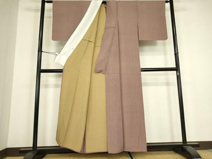 平和屋着物▽江戸小紋　単衣　鮫小紋　両面染め　正絹　逸品　DABH6302az