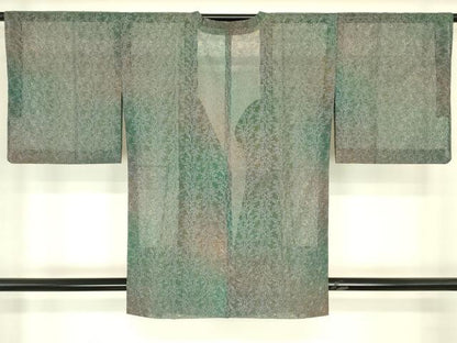 平和屋着物▽道行コート　スリーシーズン　春夏秋　塵除け　総レース　花丸文　正絹　逸品　DABH6305az