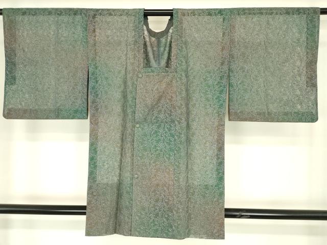 平和屋着物▽道行コート　スリーシーズン　春夏秋　塵除け　総レース　花丸文　正絹　逸品　DABH6305az
