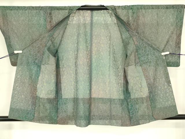 平和屋着物▽道行コート　スリーシーズン　春夏秋　塵除け　総レース　花丸文　正絹　逸品　DABH6305az