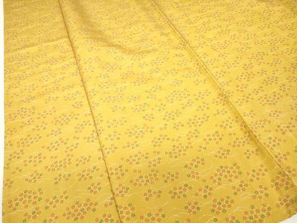 平和屋着物▽上質な小紋　単衣　小花文　正絹　逸品　DABH6310az