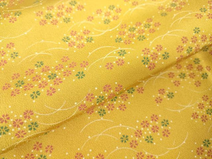 平和屋着物▽上質な小紋　単衣　小花文　正絹　逸品　DABH6310az