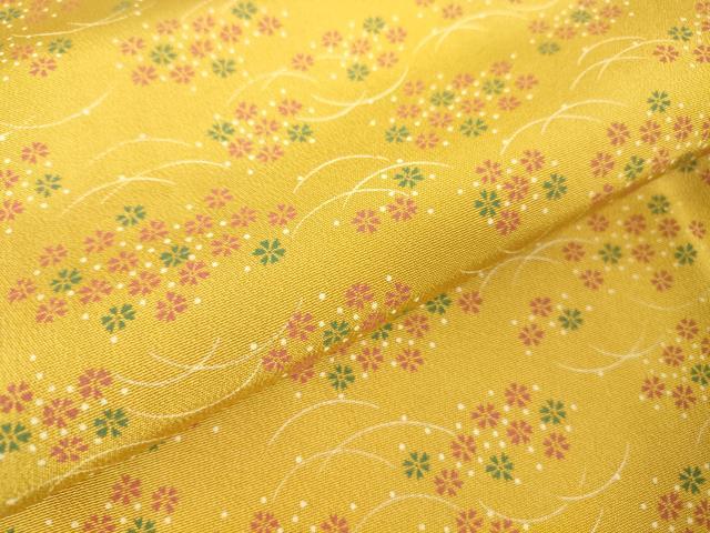 平和屋着物▽上質な小紋　単衣　小花文　正絹　逸品　DABH6310az