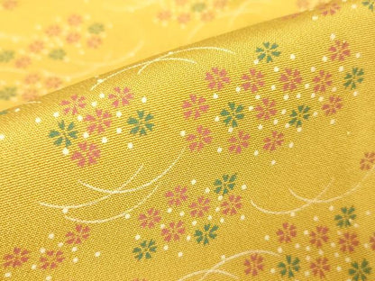 平和屋着物▽上質な小紋　単衣　小花文　正絹　逸品　DABH6310az