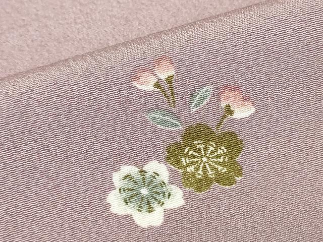 平和屋着物▽上質な小紋　単衣　舞花瓢箪文　正絹　逸品　DABH6313az