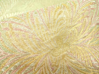 平和屋着物▼六通柄袋帯　舞花文　金銀糸　正絹　逸品　DABH6335az