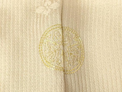 平和屋着物▽訪問着　単衣　駒刺繍　吉祥花文　金彩　正絹　逸品　DABH6396az