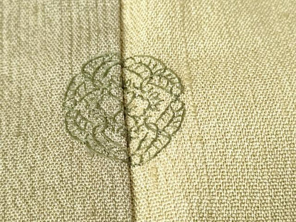 平和屋着物▽上質な紬　単衣　市松文　正絹　逸品　DABH6398az