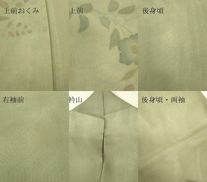 平和屋着物▽訪問着　無双　紗袷　紗×絽　辻が花　正絹　逸品　DABH6429az