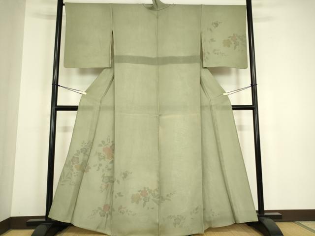 平和屋着物▽訪問着　無双　紗袷　紗×絽　辻が花　正絹　逸品　DABH6429az