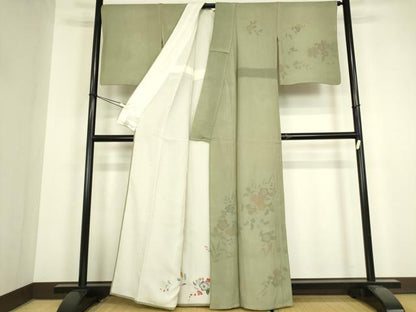 平和屋着物▽訪問着　無双　紗袷　紗×絽　辻が花　正絹　逸品　DABH6429az
