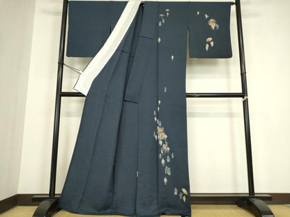 平和屋着物▽訪問着　単衣　葵祭り　金彩　正絹　逸品　DABH6432az