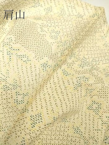 平和屋着物▽上質な紬　単衣　花間道　正絹　逸品　DABH6433az