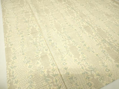 平和屋着物▽上質な紬　単衣　花間道　正絹　逸品　DABH6433az