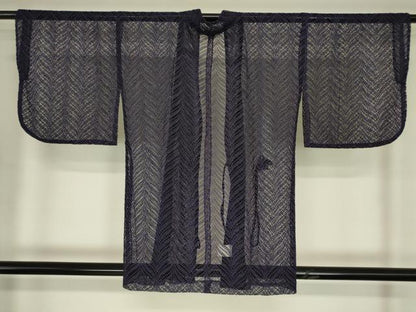 平和屋着物▽道中着　スリーシーズン　春夏秋　塵除け　総レース　草葉文　DABH6435az
