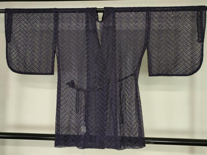 平和屋着物▽道中着　スリーシーズン　春夏秋　塵除け　総レース　草葉文　DABH6435az