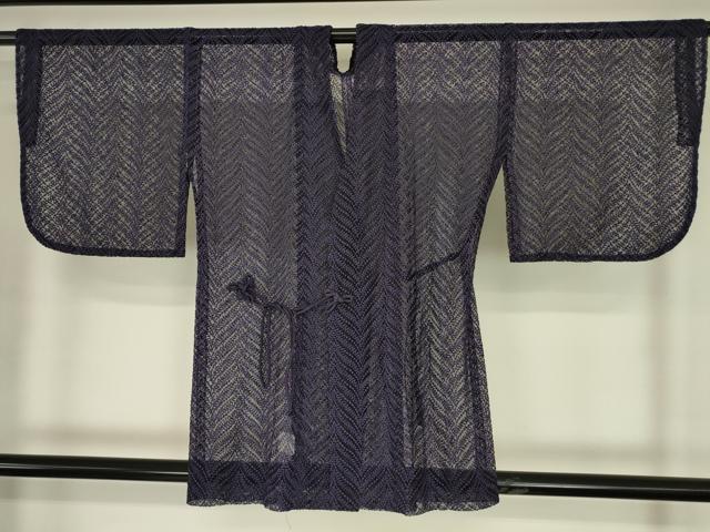 平和屋着物▽道中着　スリーシーズン　春夏秋　塵除け　総レース　草葉文　DABH6435az