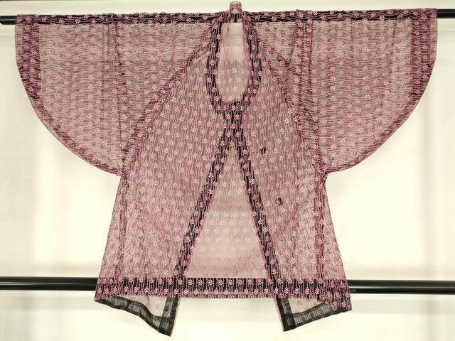 平和屋着物▽和装コート　スリーシーズン　春夏秋　塵除け　総レース　草葉文　DABH6438az