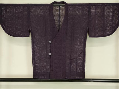 平和屋着物▽和装コート　スリーシーズン　春夏秋　塵除け　花間道　薄紫色　DABH6439az