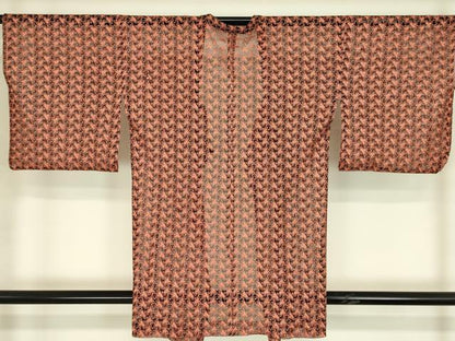 平和屋着物▽道行コート　スリーシーズン　春夏秋　塵除け　オンワード樫山　総レース　舞蝶文　DABH6441az