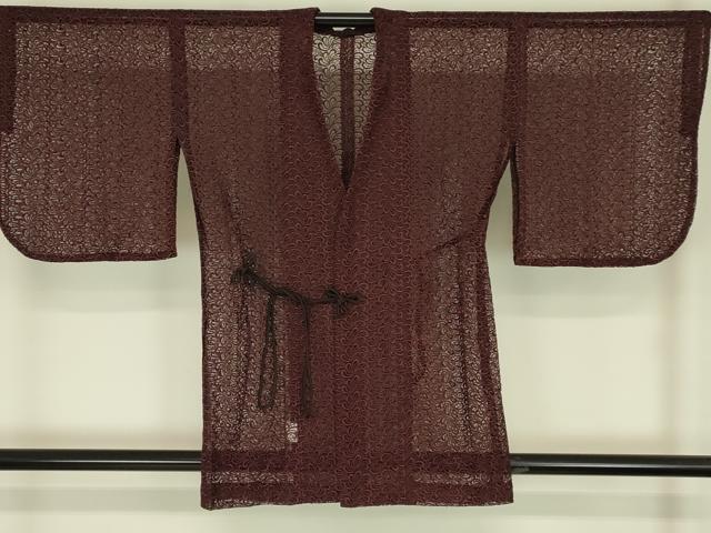 平和屋着物▽道中着　スリーシーズン　春夏秋　塵除け　総レース　草花文　DABH6443az