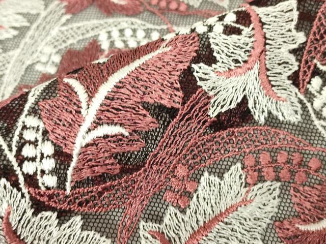 平和屋着物▽道行コート　スリーシーズン　春夏秋　塵除け　総レース　葡萄草葉文　DABH6444az