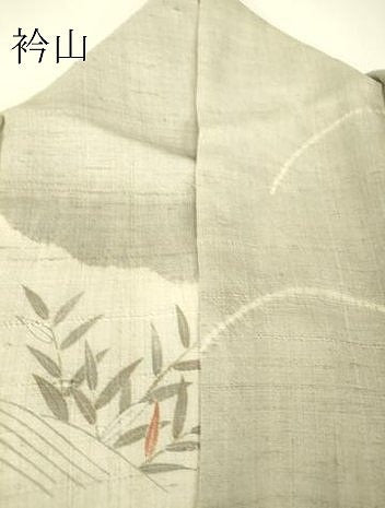 平和屋着物▽染織の名門　しょうざん  生紬　訪問着　単衣　茶屋辻風景花文　金彩　正絹　逸品　DABH6560az