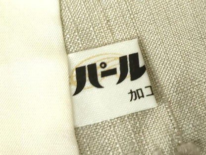 平和屋着物▽染織の名門　しょうざん  生紬　訪問着　単衣　茶屋辻風景花文　金彩　正絹　逸品　DABH6560az