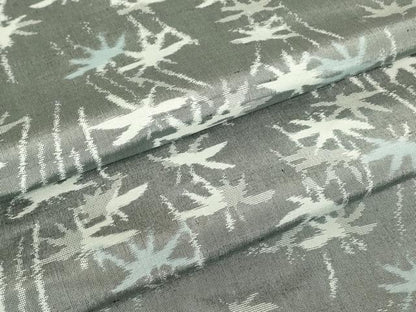 平和屋着物▽上質な紬　単衣　笹竹文　正絹　逸品　DABH6561az
