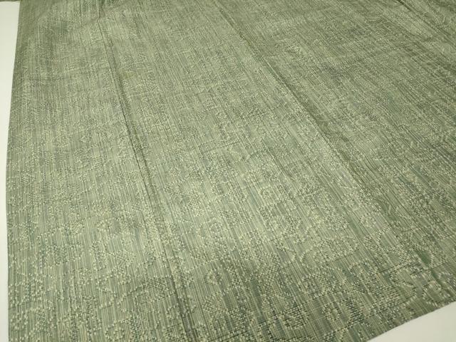 平和屋着物▽上質な紬　単衣　幾何学文　正絹　逸品　DABH6568az