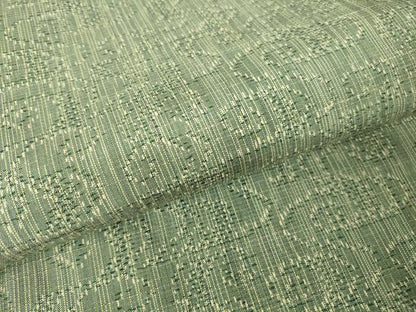 平和屋着物▽上質な紬　単衣　幾何学文　正絹　逸品　DABH6568az