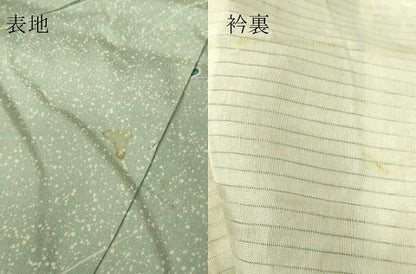 平和屋着物▽上質な小紋　単衣　枝花文　暈し染め　正絹　逸品　DABH6572az