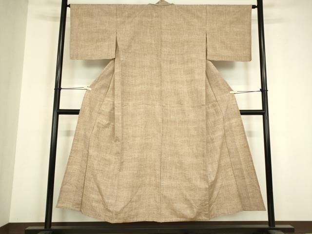 平和屋着物▽上質な紬　単衣　霞文　正絹　逸品　DABH6573az