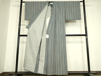 平和屋着物▽上質な小紋　単衣　花間道　正絹　逸品　DABH6580az