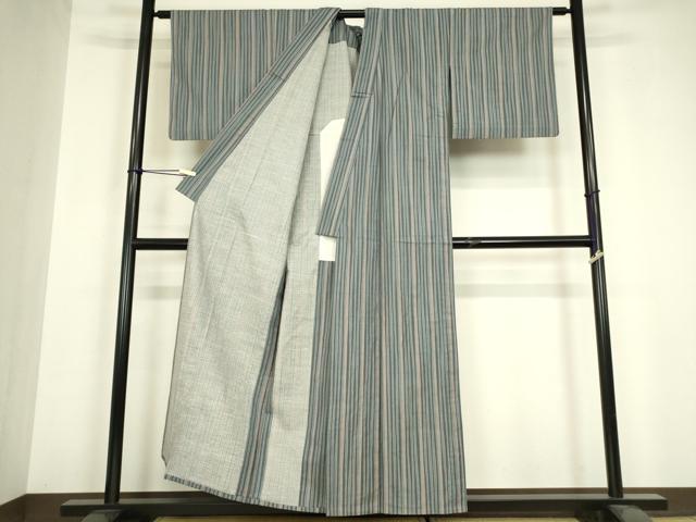 平和屋着物▽上質な小紋　単衣　花間道　正絹　逸品　DABH6580az