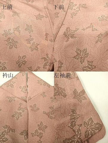 平和屋着物▽上質な小紋　単衣　舞葉文　小田急百貨店扱い　正絹　逸品　DABH6581az