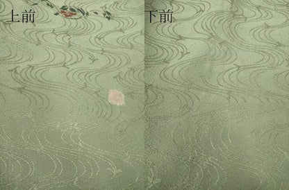 平和屋着物▽上質な小紋　単衣　絞り　流水花文　金彩　正絹　逸品　DABH6582az