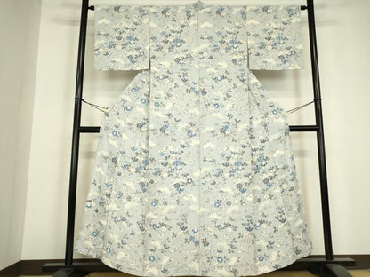 平和屋着物▽上質な小紋　単衣　辻が花　正絹　逸品　DABH6590az
