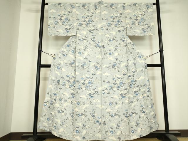 平和屋着物▽上質な小紋　単衣　辻が花　正絹　逸品　DABH6590az