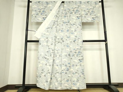 平和屋着物▽上質な小紋　単衣　辻が花　正絹　逸品　DABH6590az