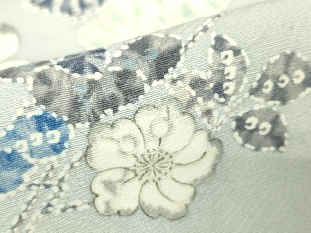 平和屋着物▽上質な小紋　単衣　辻が花　正絹　逸品　DABH6590az