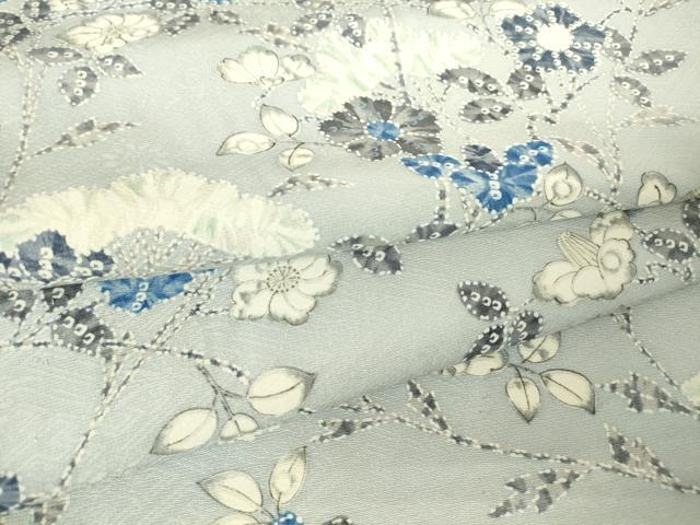 平和屋着物▽上質な小紋　単衣　辻が花　正絹　逸品　DABH6590az