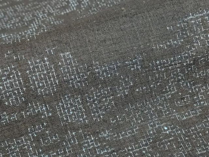 平和屋着物▽結城紬　単衣　雲取り青海波文　80亀甲　正絹　逸品　DABH6597az