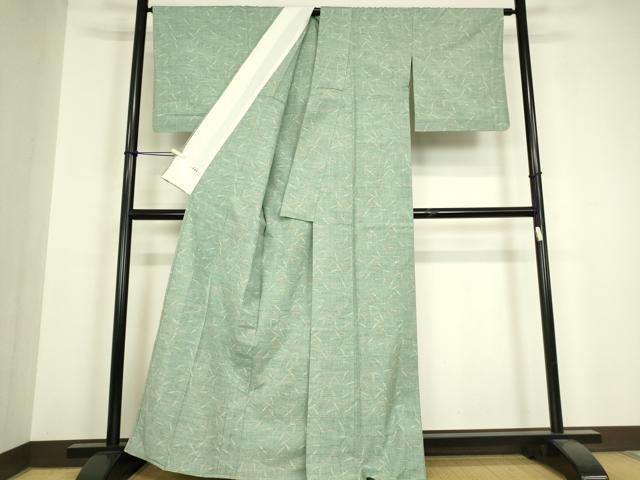 平和屋着物▽上質な紬　単衣　成り物　やまと謹製　正絹　逸品　DABH6599az