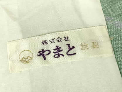 平和屋着物▽上質な紬　単衣　成り物　やまと謹製　正絹　逸品　DABH6599az