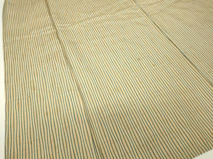 平和屋着物▽上質な紬　単衣　縞　正絹　逸品　DABH6601az