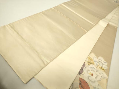 平和屋着物▼中国三大刺繍　相良刺繍　総刺繍　太鼓柄袋帯　辻が花　金糸　正絹　逸品　DABH6642az