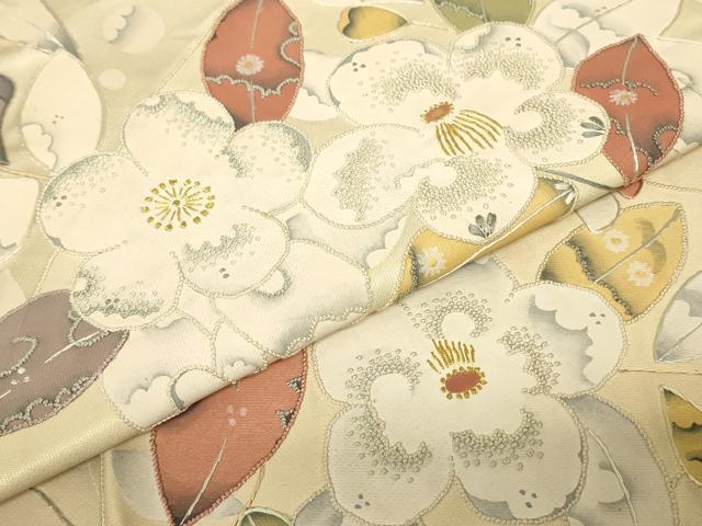 平和屋着物▼中国三大刺繍　相良刺繍　総刺繍　太鼓柄袋帯　辻が花　金糸　正絹　逸品　DABH6642az