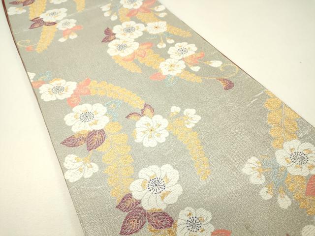 平和屋着物▼六通柄袋帯　辻が花　金糸　正絹　逸品　DABH6692az