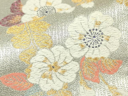平和屋着物▼六通柄袋帯　辻が花　金糸　正絹　逸品　DABH6692az
